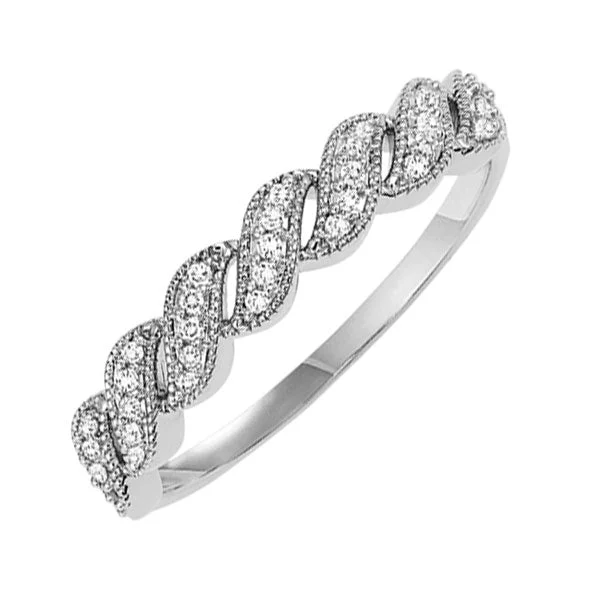 marquise engagement rings -14KT WHITE GOLD DIAMOND (1/10 CTW) RING