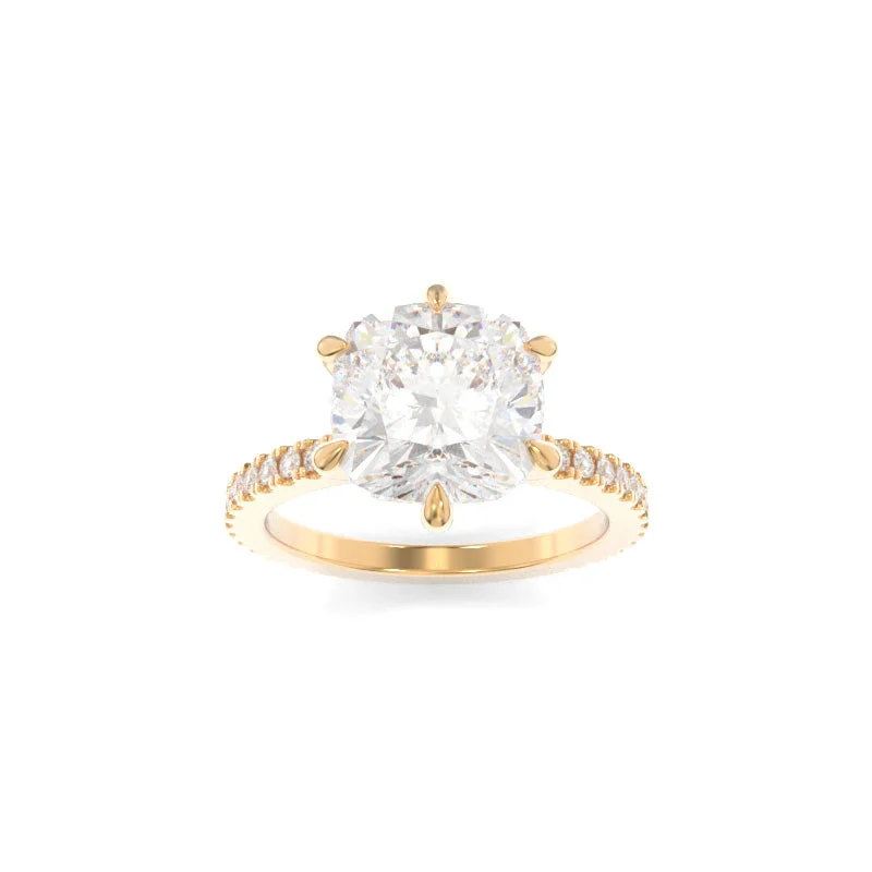 vintage diamond engagement rings -Sienna Ring Cushion