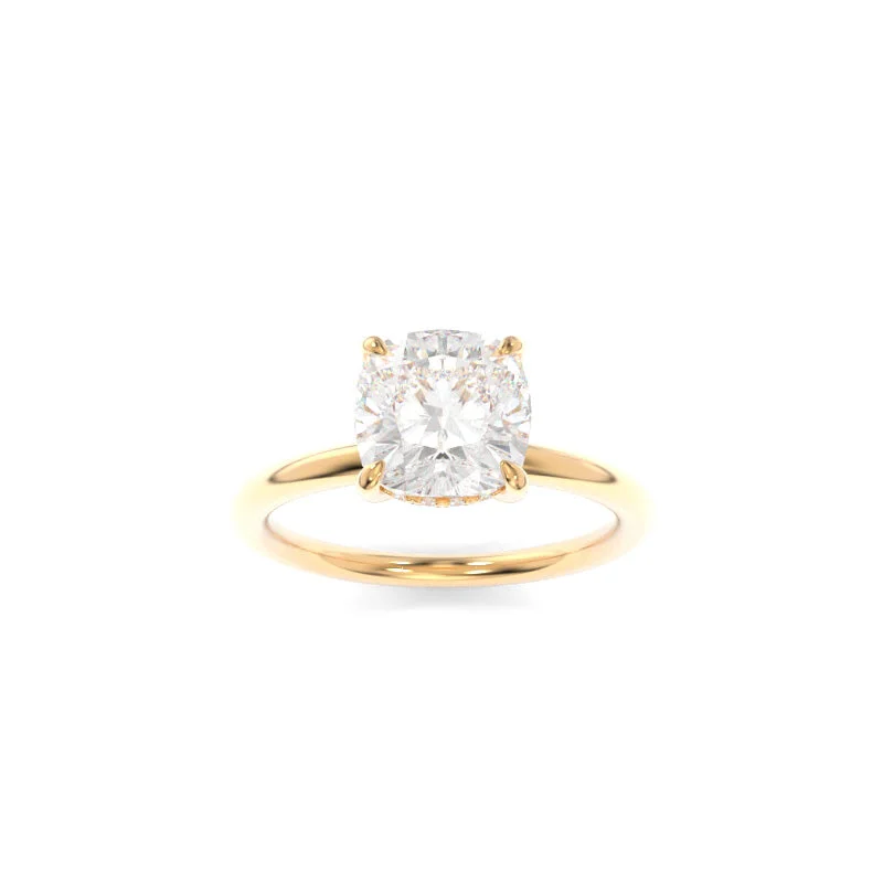 wedding engagement rings sets for her -Taylor Solitaire Cushion