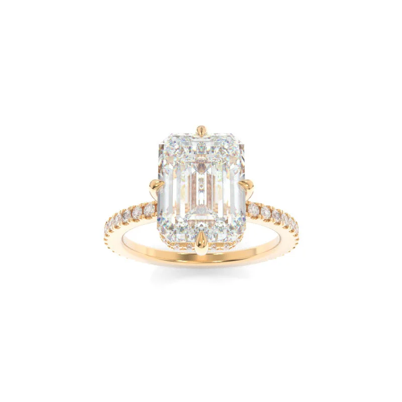 vintage rose gold engagement rings -Chandler Ring Emerald