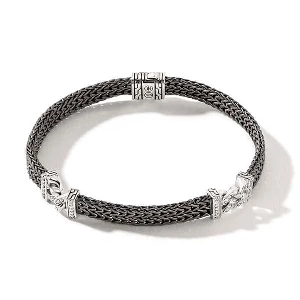 women's celestial bangle -JOHN HARDY Rata Diamond Station Bracelet