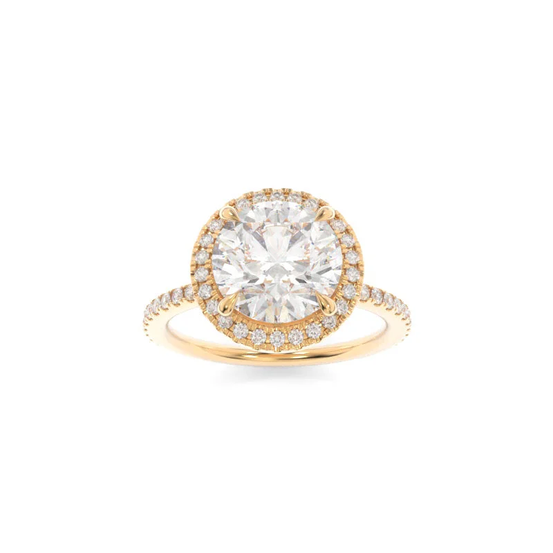 cushion halo engagement rings -Alexis Ring Round