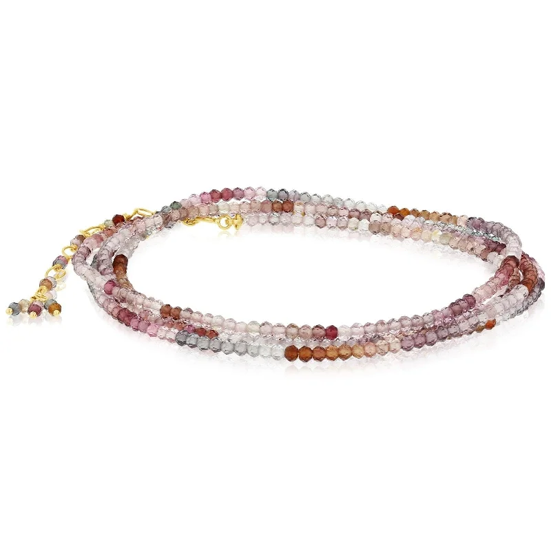 women's birthstone bracelet -ANNE SPORTUN Multicolored Spinel Beaded Wrap Bracelet