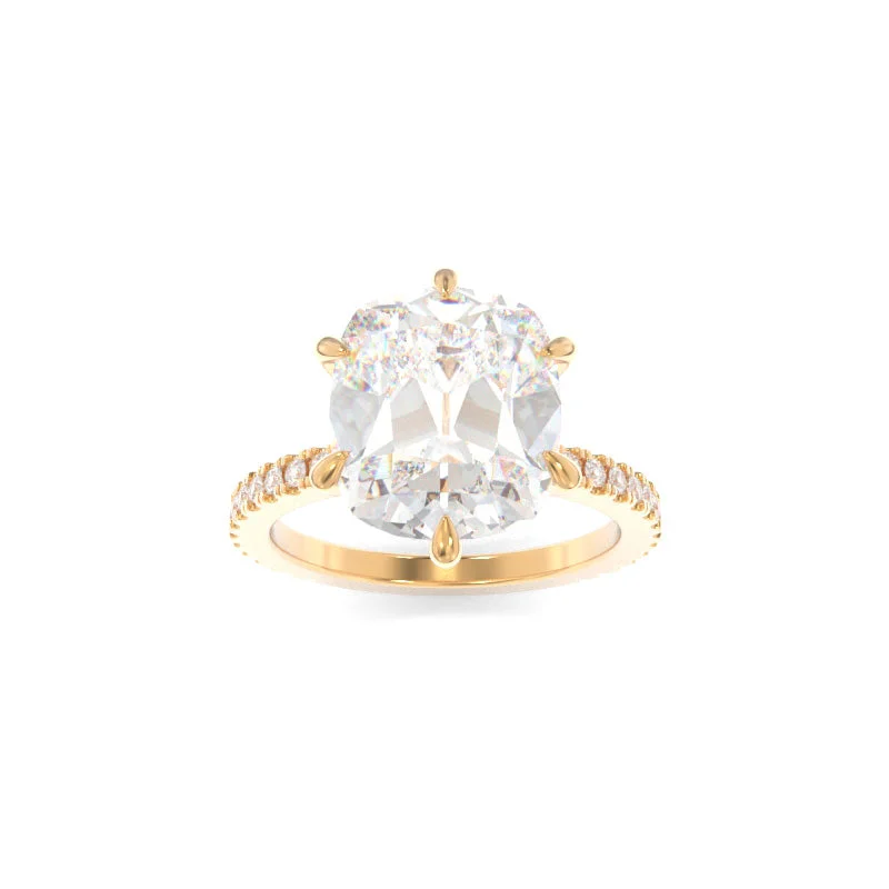 diamond halo engagement rings -Sienna Ring Old Mine Cushion