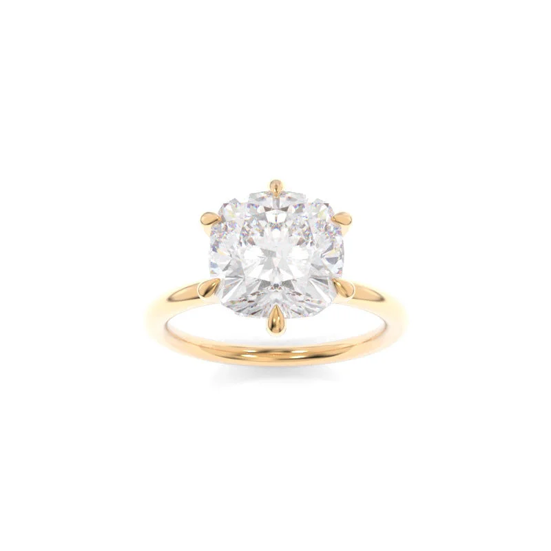 platinum diamond engagement rings -Jennie Solitaire Cushion