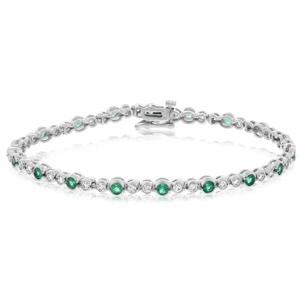 women's moonstone bracelet -Emerald and Diamond Bracelet