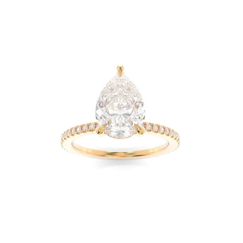 white gold engagement rings -Tara Ring Pear