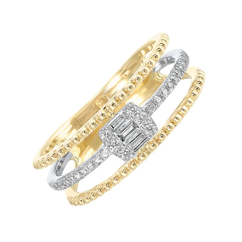 custom diamond engagement rings -10Kt White Yellow Gold Diamond 1/5Ctw Ring