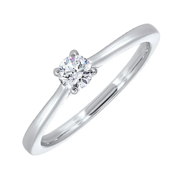 trendy engagement rings -14KT WHITE GOLD DIAMOND(1/2CTW) RING