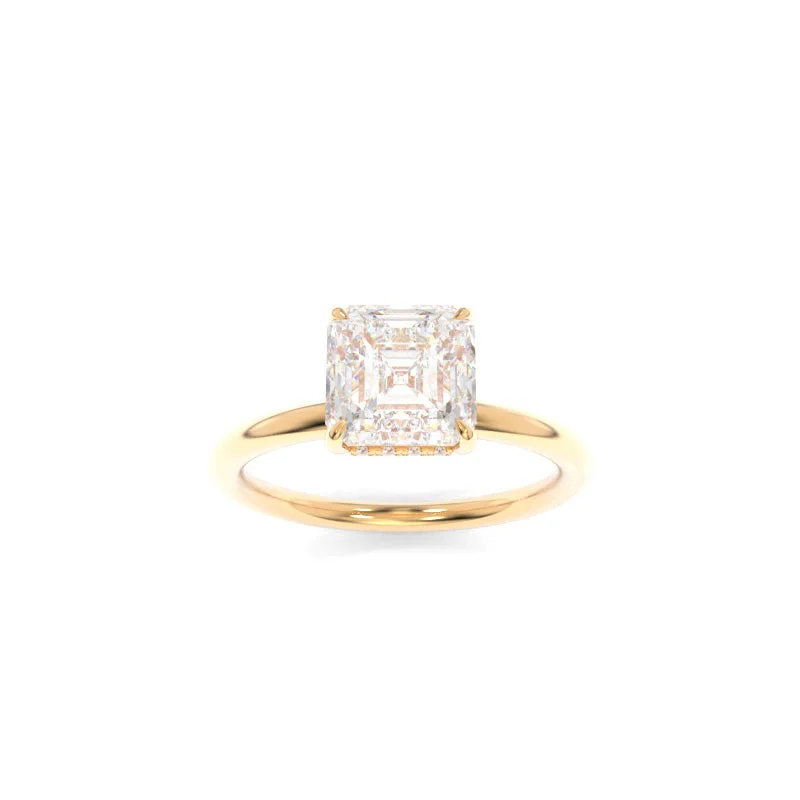 handcrafted engagement rings -Taylor Solitaire Asscher