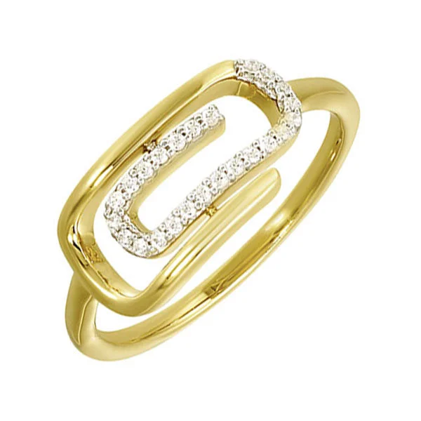 simple engagement rings -10KT YELLOW GOLD DIAMOND (1/10 CTW) RING