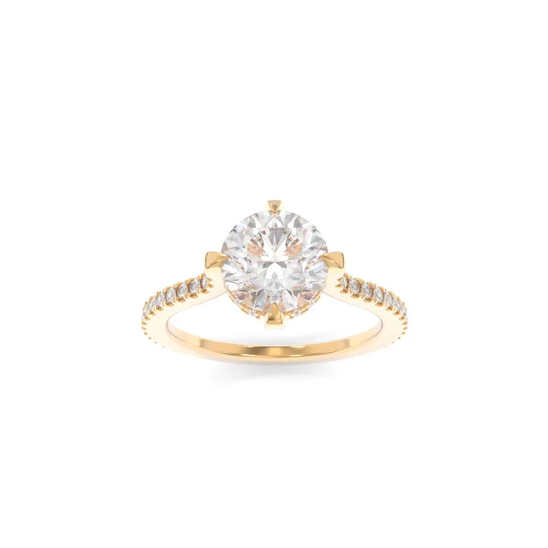 halo engagement rings -Emalyn Ring Round