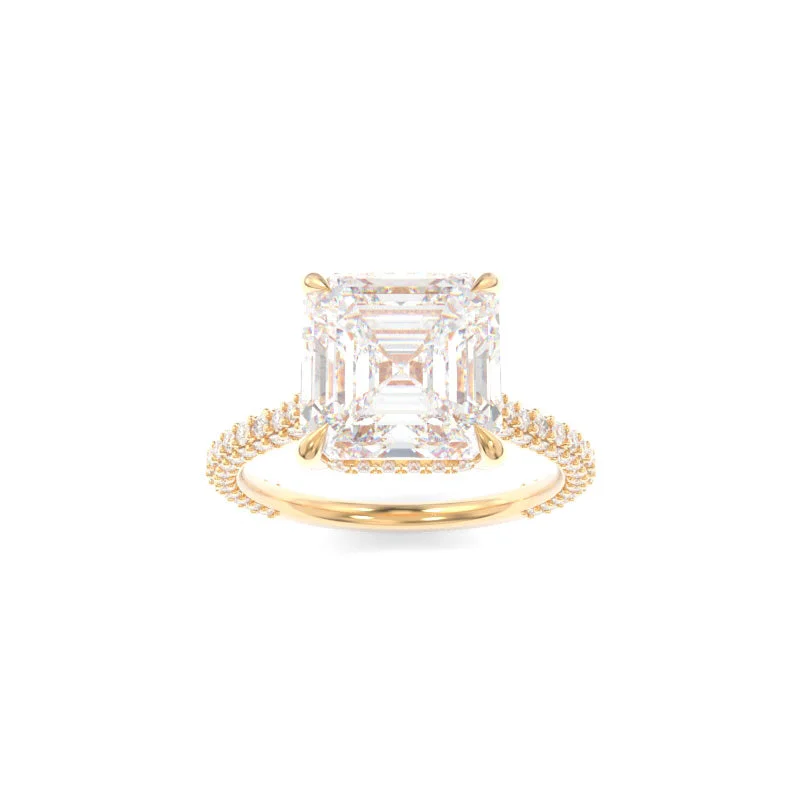 twist engagement rings -Vanessa Ring Asscher