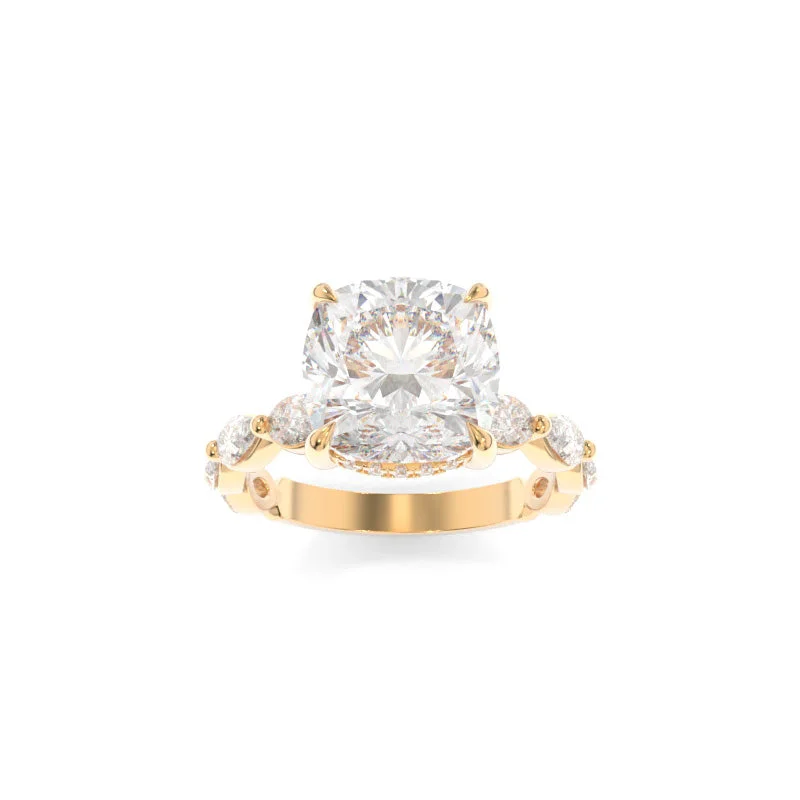 twist engagement rings -Araceli Ring Cushion