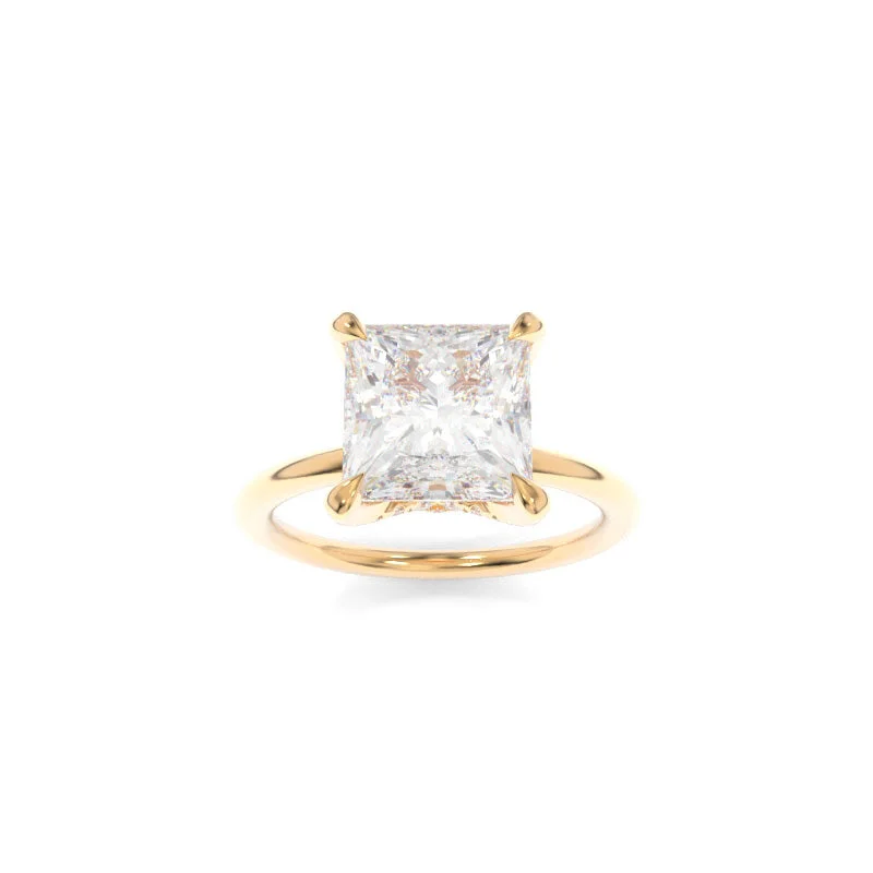 rose gold diamond engagement rings -Selena Solitaire Princess