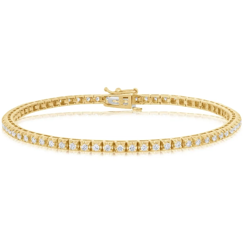 women's crystal bangles -1 Carat Diamond Tennis Bracelet