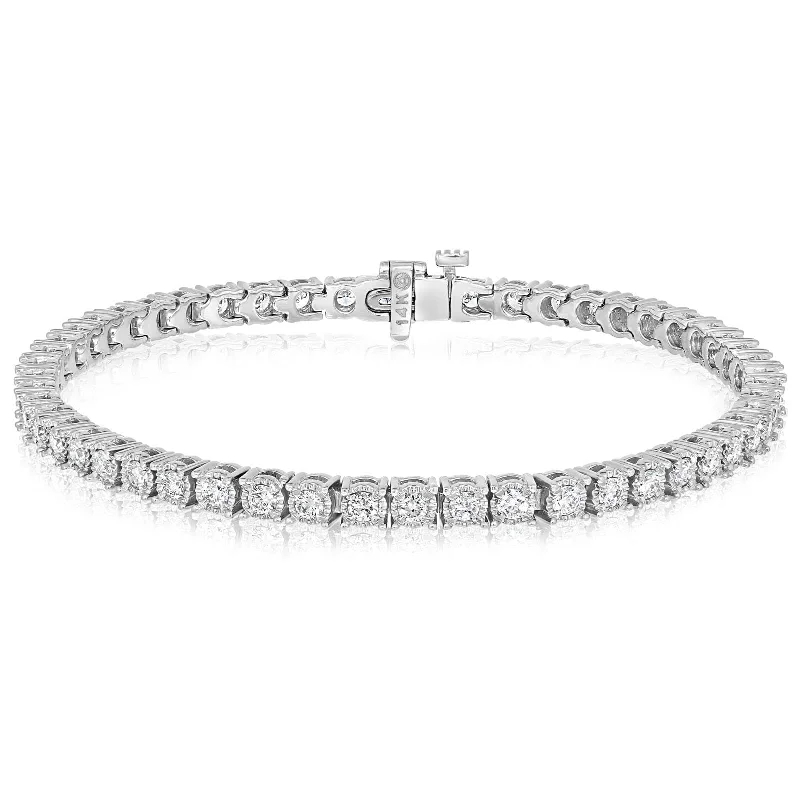 women's plain bangle -2 Carat Diamond Tennis Bracelet