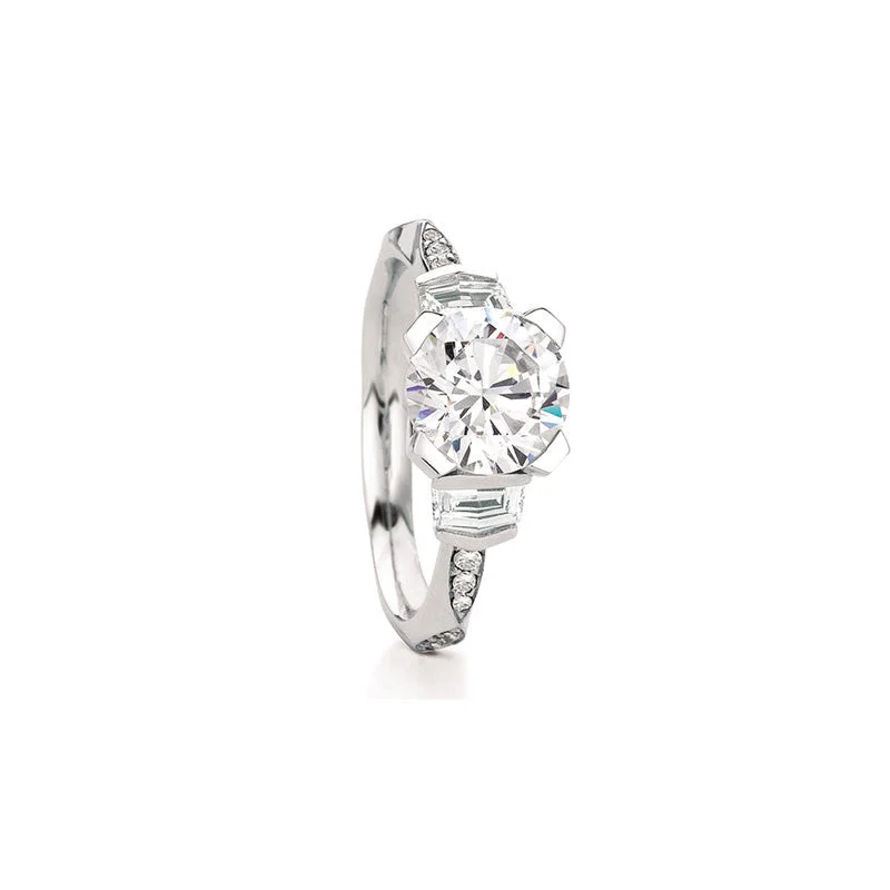 affordable vintage engagement rings -Inverness Round Brilliant