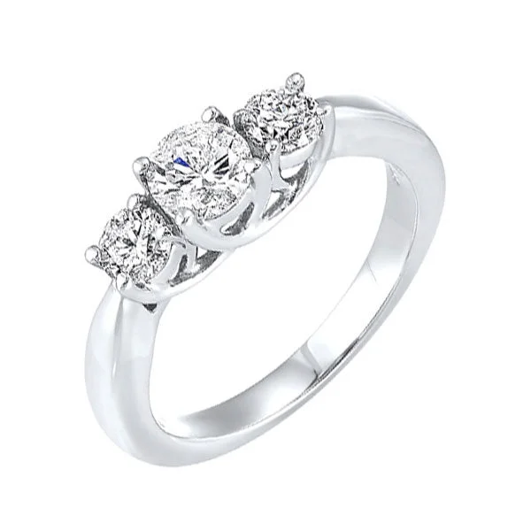 luxury engagement rings -14KT WHITE GOLD DIAMOND (1/2CTW) RING