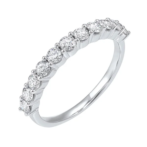 oval engagement rings -14KT WHITE GOLD DIAMOND(1/2CTW) RING