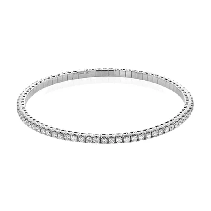 women's geometric bangle -Simon G. Stretch Diamond Bangle Bracelet in 18K White Gold