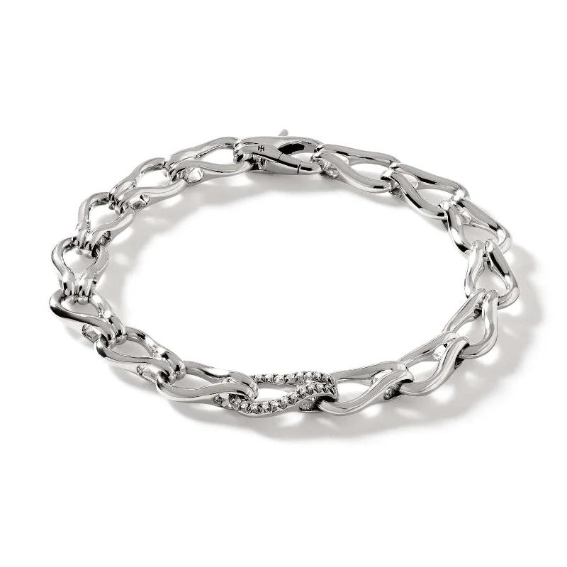 women's chic bracelet -JOHN HARDY Surf Pavé Link Bracelet