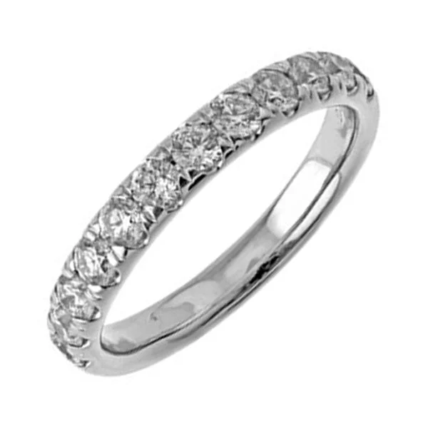 asscher cut engagement rings -14Kt White Gold Diamond(3/4Ctw) Band