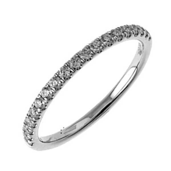 oval engagement rings -14Kt White Gold Diamond(1/4Ctw) Band