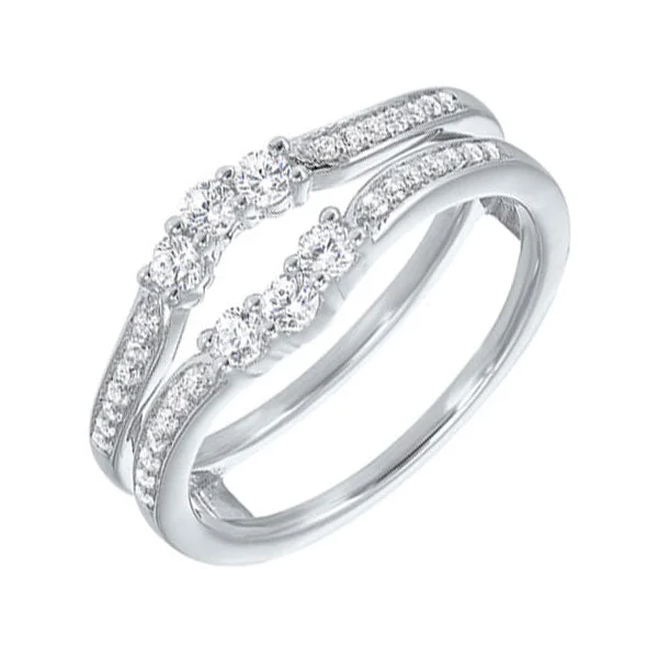 diamond band engagement rings -14KT WHITE GOLD DIAMOND(1/3CTW) RING