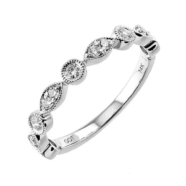 custom engagement rings -14KT WHITE GOLD DIAMOND(1/3CTW) RING