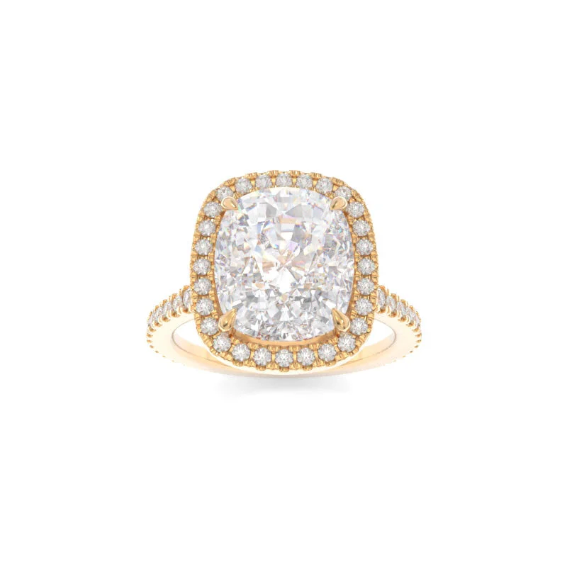 vintage rose gold engagement rings -Leighton Ring Elongated Cushion