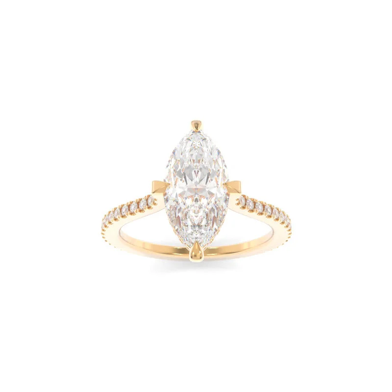 yellow gold engagement rings -Emalyn Ring Marquise