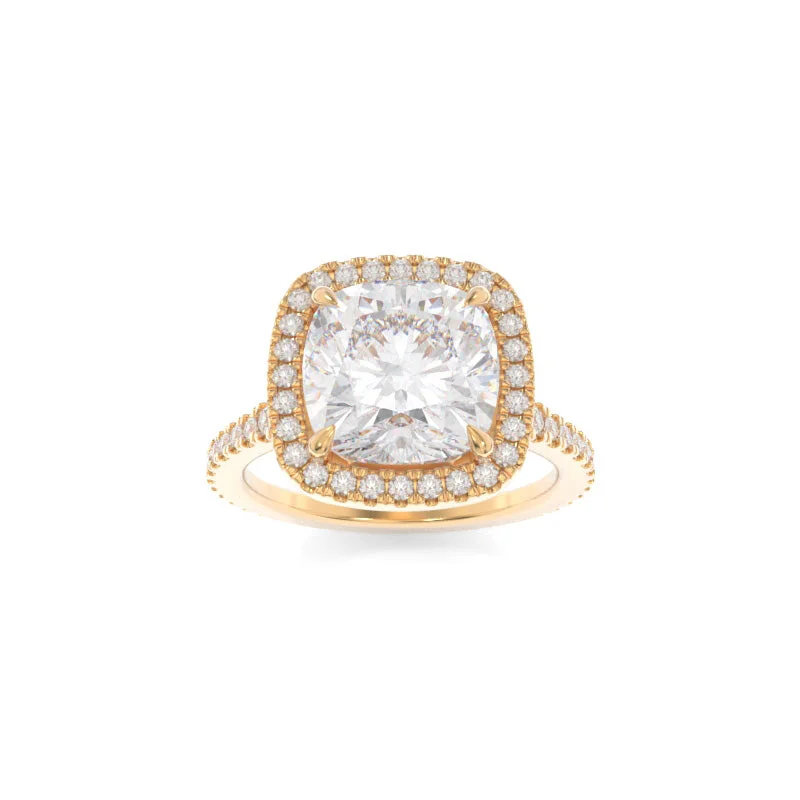 wedding band and engagement ring set -Leighton Ring Cushion