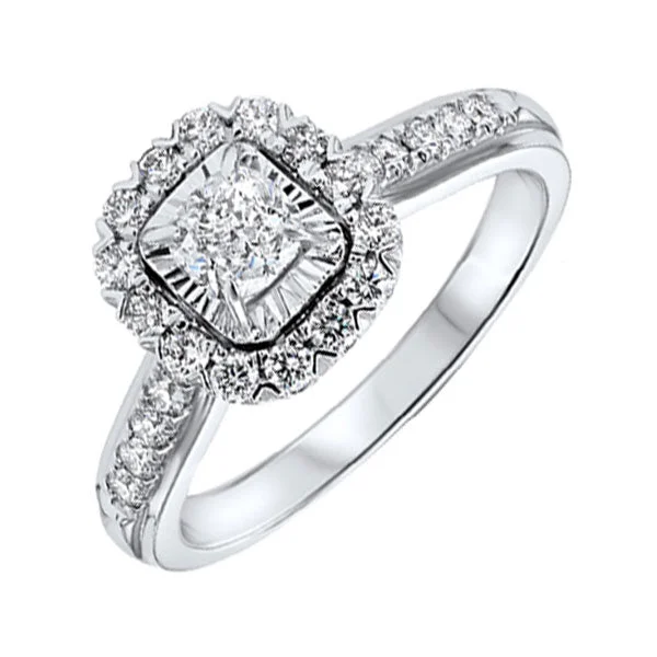 elegant engagement rings -14KT WHITE GOLD DIAMOND(1CTW) RING