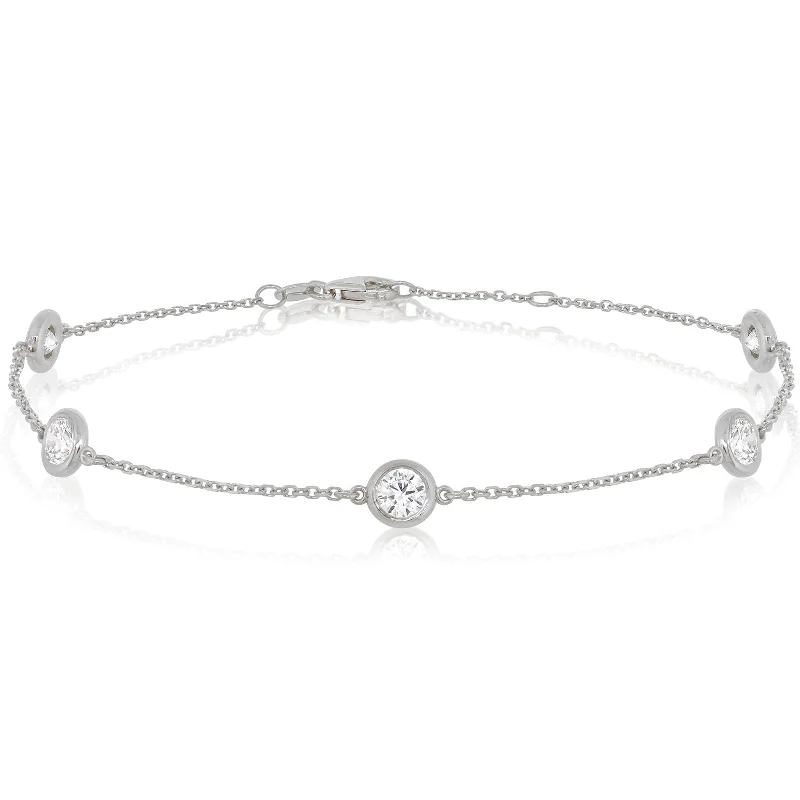 women's crystal bangles -1 Carat Diamonds By The Inch Bracelet