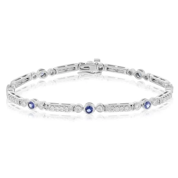 women's sapphire bracelet -Sapphire and Diamond Bracelet