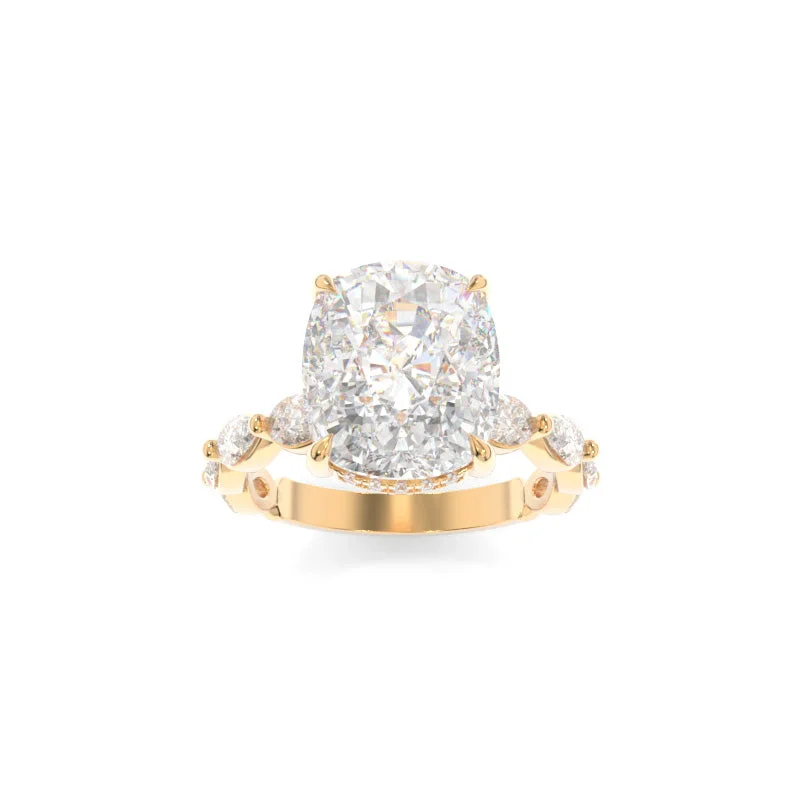 bridal diamond engagement rings -Araceli Ring Elongated Cushion