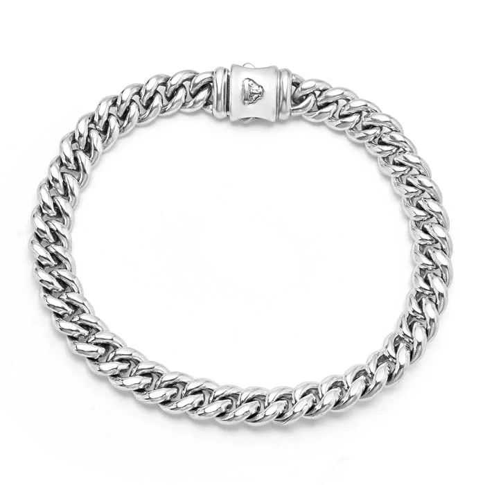 women's gold bangle -LAGOS Anthem Silver Curb Chain Bracelet in Sterling Silver