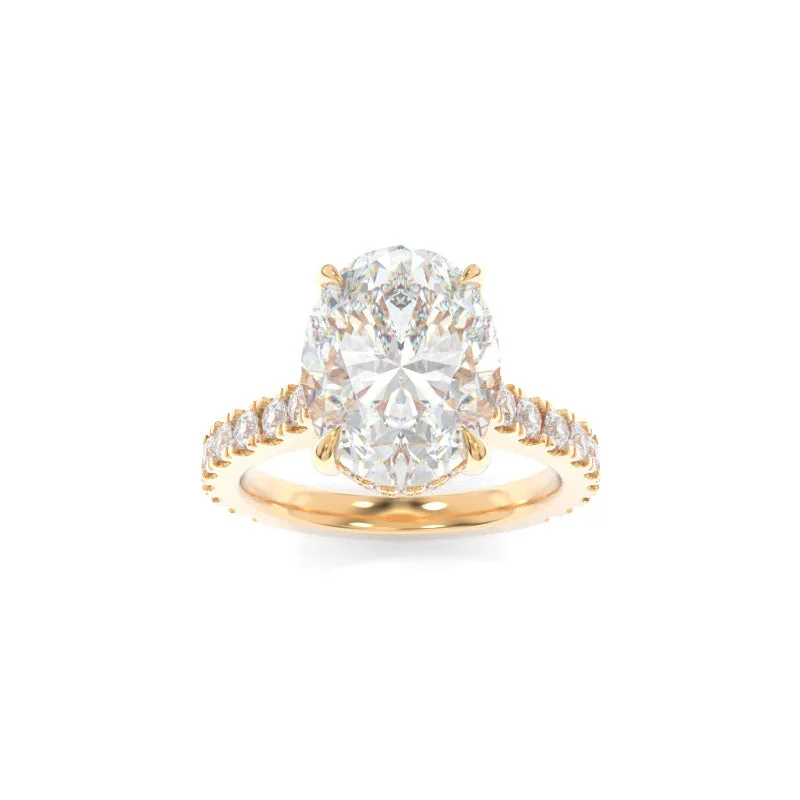 affordable halo engagement rings -Jessie Ring Oval