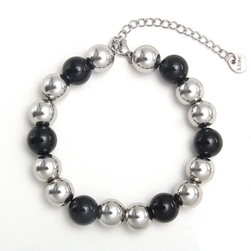 NL01-9 Black Silver 8mm