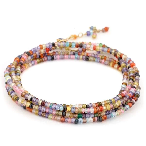 women's woven bracelet -ANNE SPORTUN Wrap Multicolored Beaded Bracelet