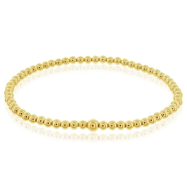 women's knot bracelet -3mm Gold Filled Bead Bracelet