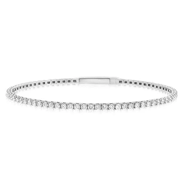 women's stretch bracelet -Diamond Flex Bangle Bracelet