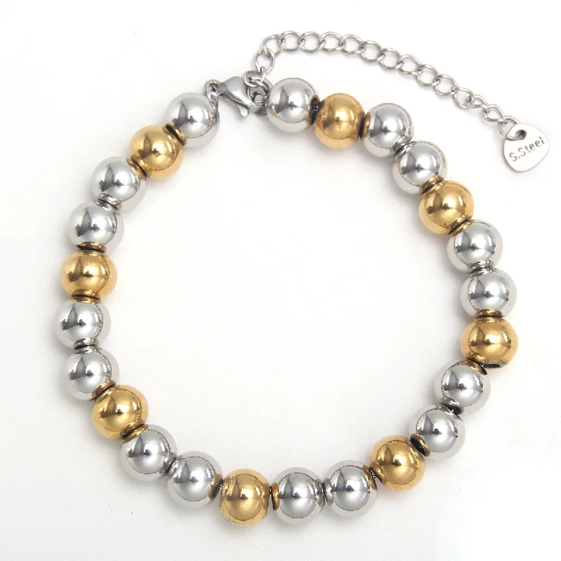 NL02-4 Gold and Silver Color 8mm