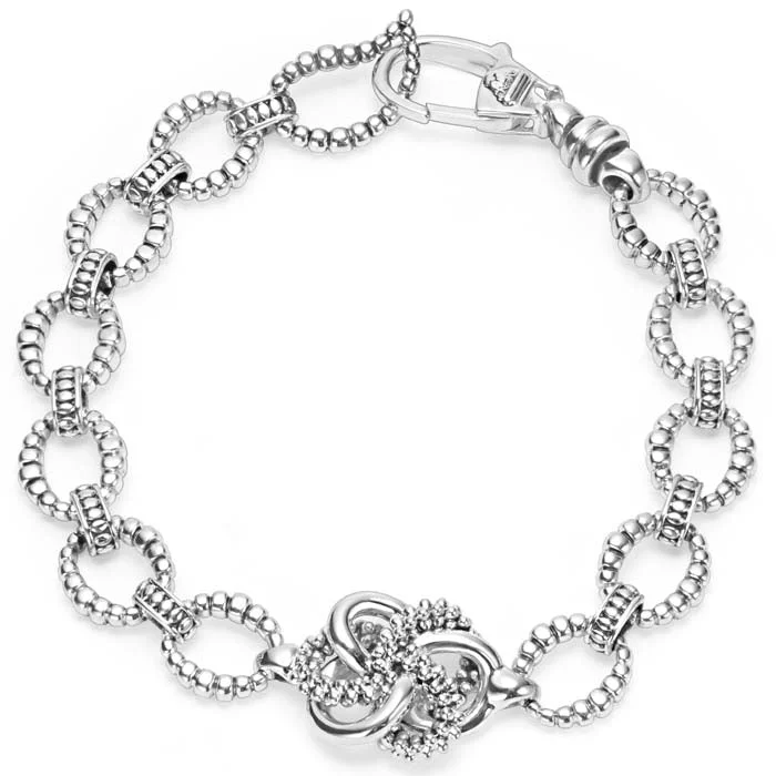 women's tennis bangles -LAGOS Love Knot Link Bracelet in Sterling Silver