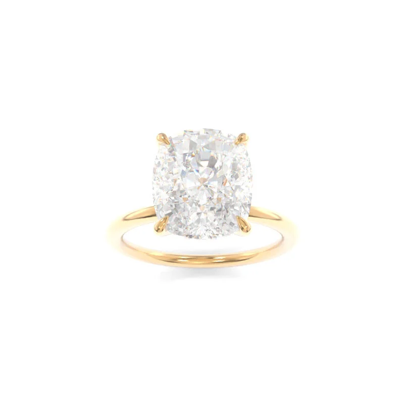 platinum engagement rings -Tara Solitaire Elongated Cushion