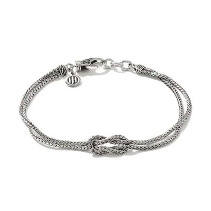 women's silver bangle -John Hardy Manah Classic Chain Love Knot Bracelet in Sterling Silver