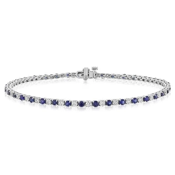 women's modern bracelet -Sapphire & Diamond Bracelet