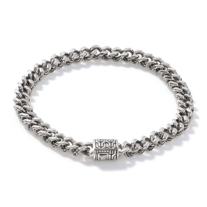 women's zodiac bracelet -John Hardy Men's 7MM Curb Link Classic Chain Bracelet in Sterling Silver