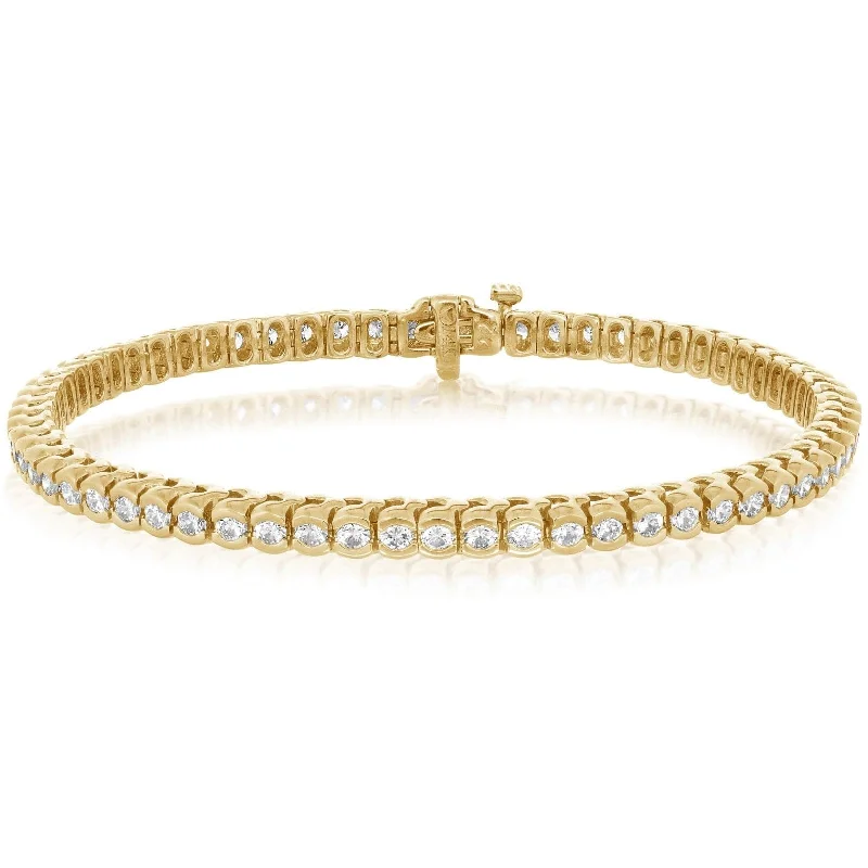 women's diamond bracelet -3.28 Carat Diamond Tennis Bracelet